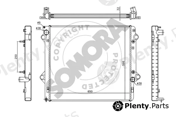 Somora 319640C — Radiator, engine cooling