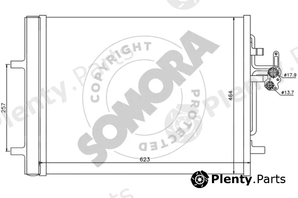 Somora 360160 — Condenser, air conditioning