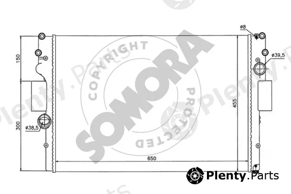 Somora 086140 — Radiator, engine cooling