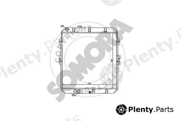 Somora 318740 — Radiator, engine cooling