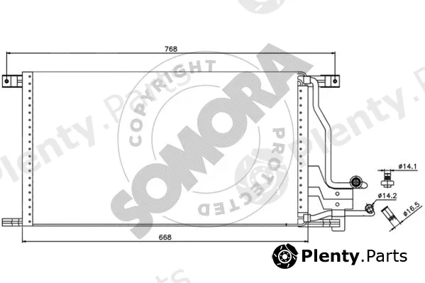 Somora 094260 — Condenser, air conditioning