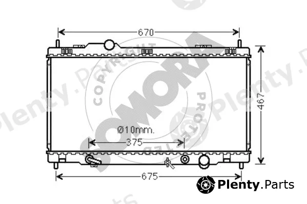 Somora 372240A — Radiator, engine cooling