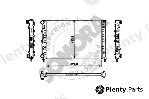 Somora 010140 — Radiator, engine cooling
