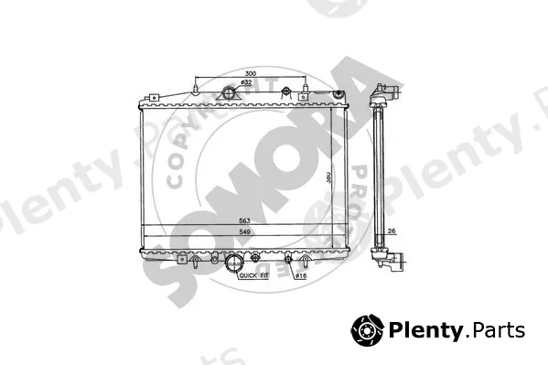 Somora 223240G — Radiator, engine cooling