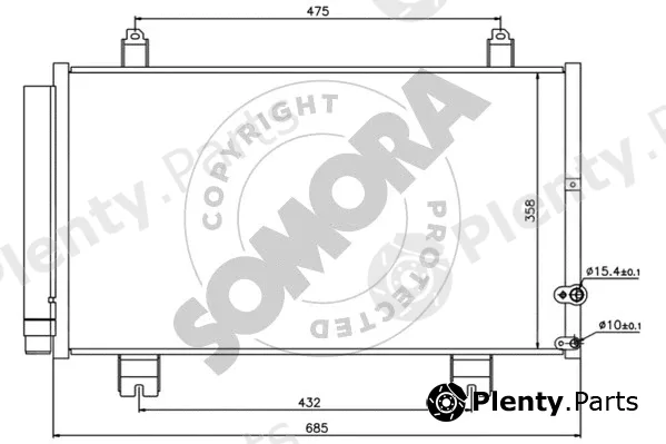 Somora 372260 — Condenser, air conditioning