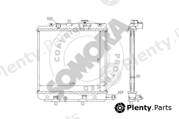 Somora 167040 — Radiator, engine cooling