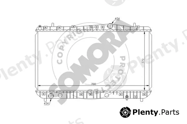 Somora 064040 — Radiator, engine cooling