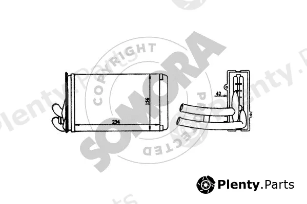 Somora 021150 — Heat Exchanger, interior heating
