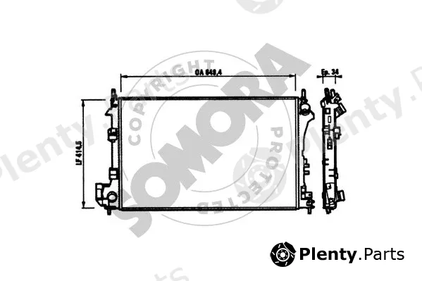 Somora 210641 — Radiator, engine cooling