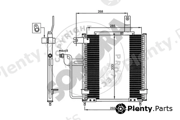 Somora 167060 — Condenser, air conditioning