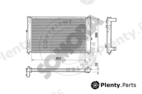 Somora 021340 — Radiator, engine cooling