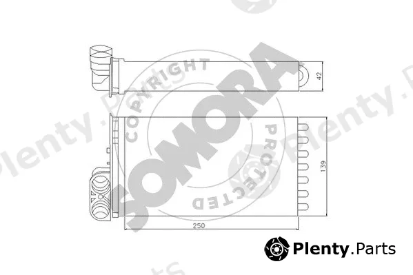 Somora 050450 — Heat Exchanger, interior heating