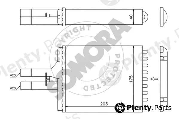 Somora 210450 — Heat Exchanger, interior heating