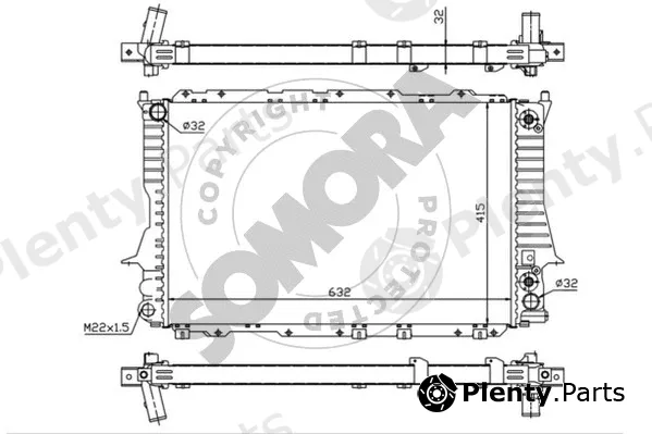 Somora 020842 — Radiator, engine cooling