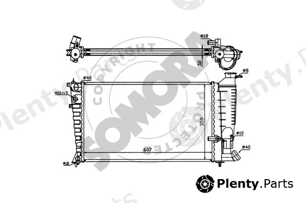 Somora 220544 — Radiator, engine cooling