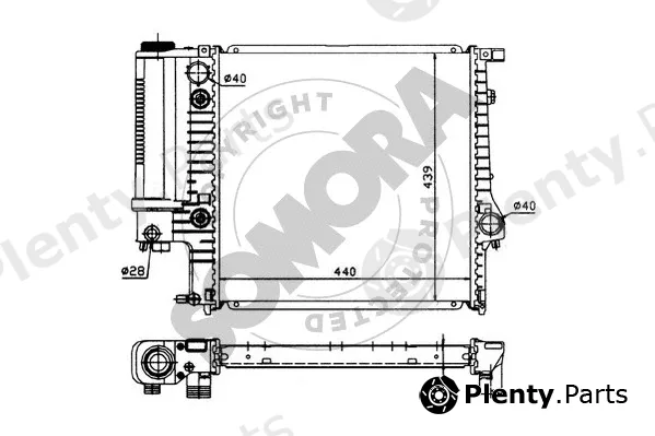 Somora 040347 — Radiator, engine cooling