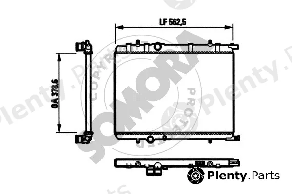 Somora 220741 — Radiator, engine cooling