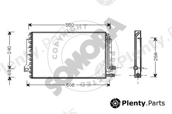 Somora 233060 — Condenser, air conditioning
