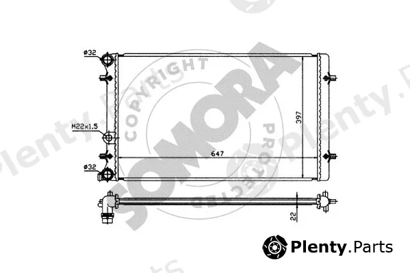 Somora 350941 — Radiator, engine cooling