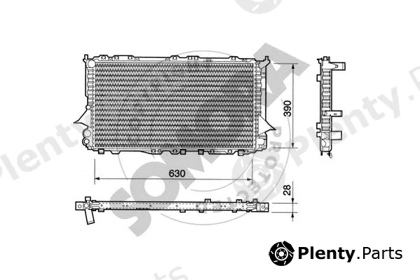 Somora 020841 — Radiator, engine cooling