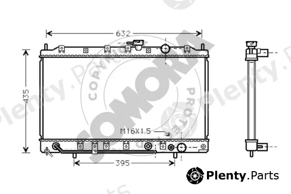 Somora 185140B — Radiator, engine cooling