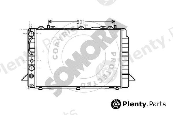 Somora 021243C — Radiator, engine cooling