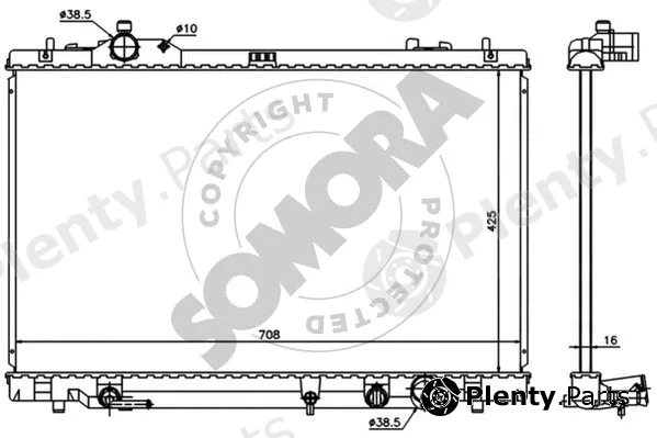 Somora 373340 — Radiator, engine cooling
