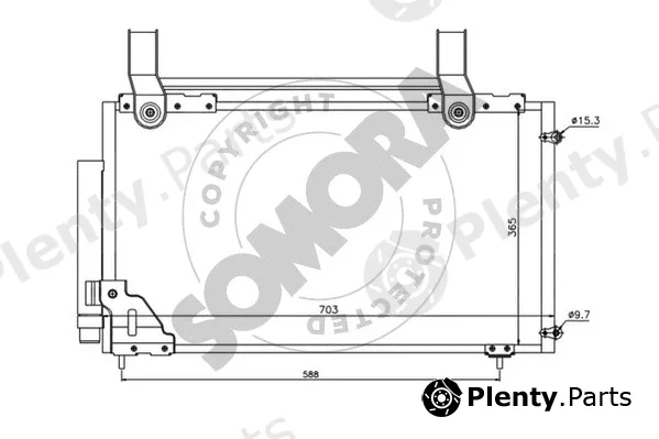 Somora 122760D — Condenser, air conditioning