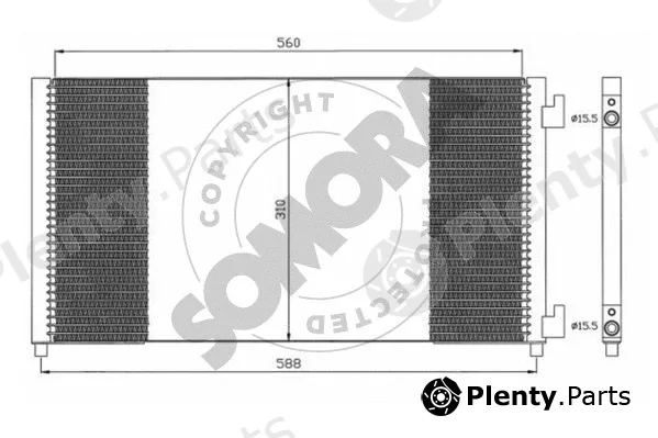 Somora 081360A — Condenser, air conditioning