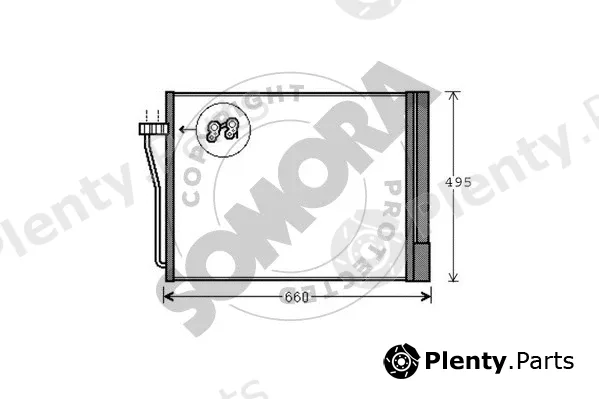 Somora 041460A — Condenser, air conditioning