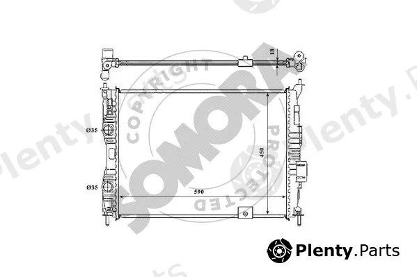 Somora 198040A — Radiator, engine cooling
