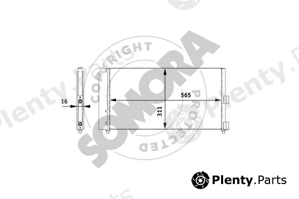Somora 088060C — Condenser, air conditioning