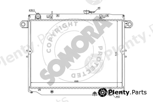 Somora 319540D — Radiator, engine cooling