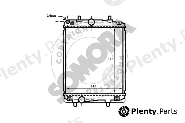 Somora 055140A — Radiator, engine cooling