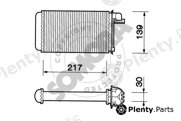 Somora 221150 — Heat Exchanger, interior heating
