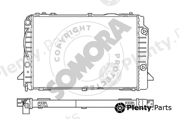 Somora 021243D — Radiator, engine cooling