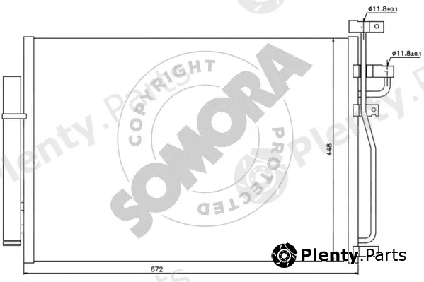 Somora 067060B — Condenser, air conditioning