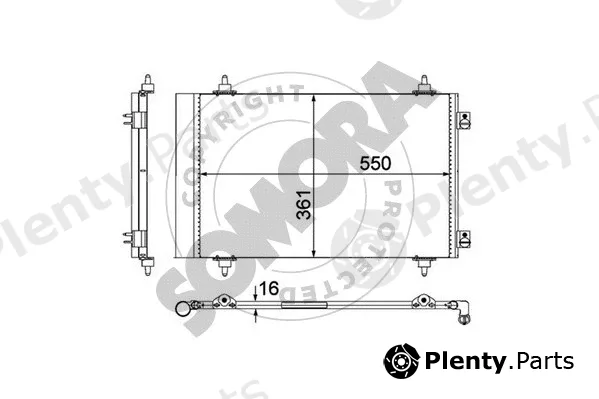 Somora 085260 — Condenser, air conditioning