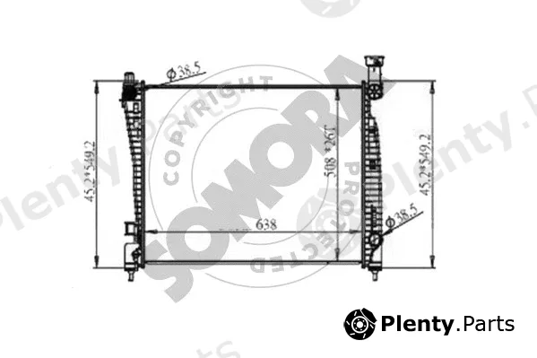 Somora 036340A — Radiator, engine cooling