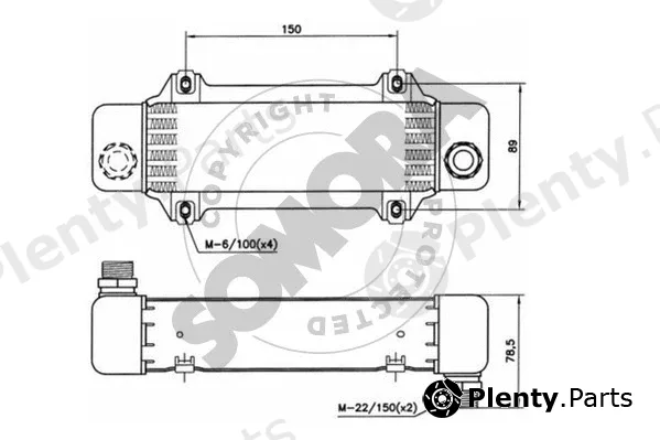 Somora 020665 — Oil Cooler, engine oil