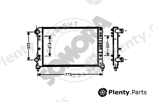 Somora 088041 — Radiator, engine cooling