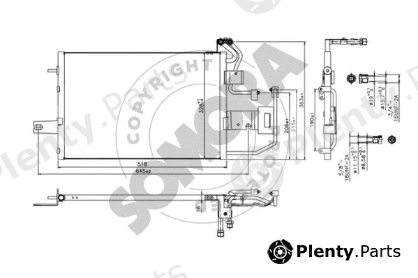 Somora 290160 — Condenser, air conditioning