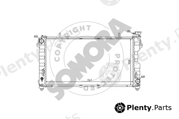 Somora 083040 — Radiator, engine cooling