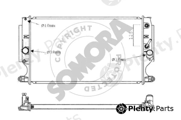 Somora 311940A — Radiator, engine cooling