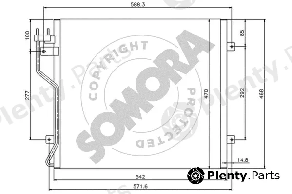 Somora 036160 — Condenser, air conditioning