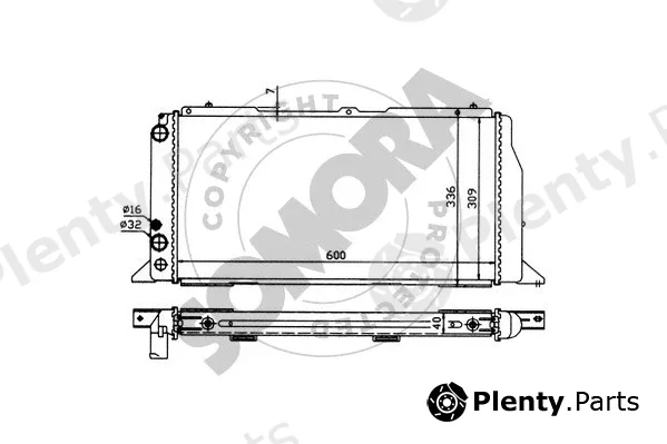 Somora 021142 — Radiator, engine cooling