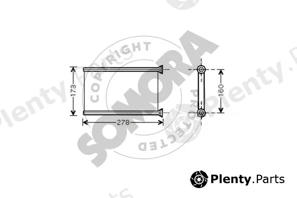 Somora 040750A — Heat Exchanger, interior heating