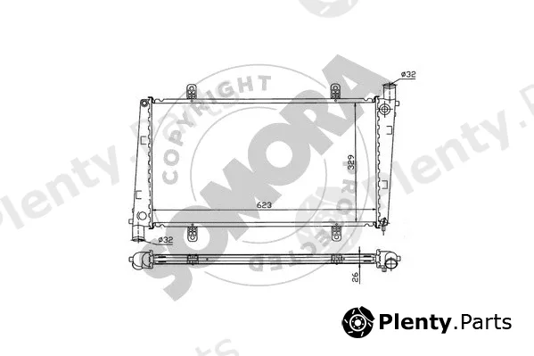 Somora 361240B — Radiator, engine cooling