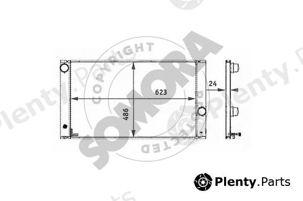 Somora 041340 — Radiator, engine cooling