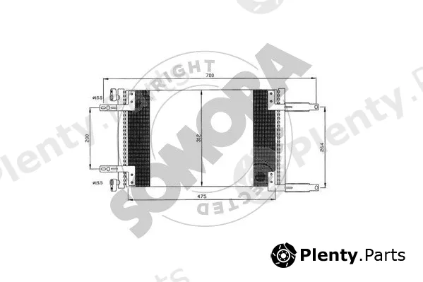 Somora 088060D — Condenser, air conditioning